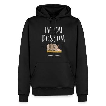 Tactical Possum Armadillo Whisperer Animal Lover - Sweat à capuche Premium bio Homme - noir - Devant - Nico (187cm)