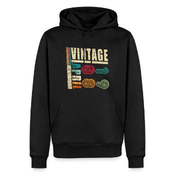 Jahrgang April 1988 - Männer Premium Bio Hoodie - Schwarz - Vorne - Nico (187cm)