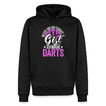 Jeu de fléchettes rétro Dartboard 180 pour les joueurs de fléchettes - Sweat à capuche Premium bio Homme - noir - Devant - Nico (187cm)