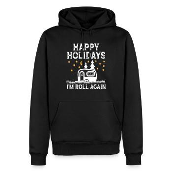 Holidays i'm roll again - Männer Premium Bio Hoodie - Schwarz - Vorne - Nico (187cm)