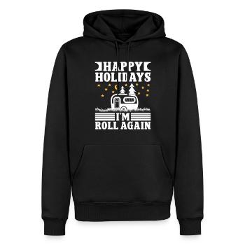 Holidays i'm roll again - Männer Premium Bio Hoodie - Schwarz - Vorne - Nico (187cm)