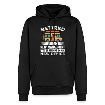 Retiré de la direction du nouveau bureau - Sweat à capuche Premium bio Homme - noir - Devant - Nico (187cm)