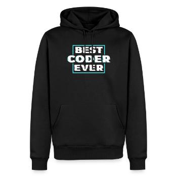 Best Programmer Ever Coding Coder Code - Men’s Premium Organic Hoodie - black - Front - Nico (187cm)
