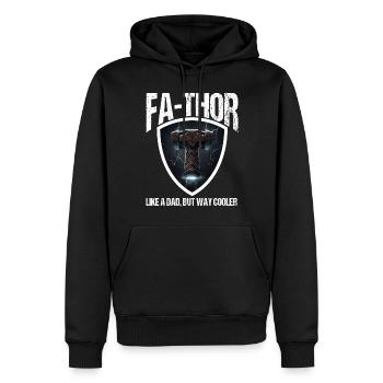 Papa Vathor Va Thor Vatertag Vatertagsgeschenk - Männer Premium Bio Hoodie - Schwarz - Vorne - Nico (187cm)