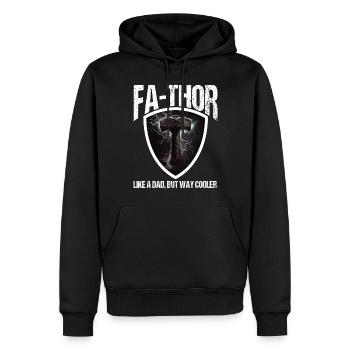 Papa Vathor Va Thor Vatertag Vatertagsgeschenk - Männer Premium Bio Hoodie - Schwarz - Vorne - Nico (187cm)