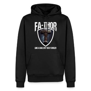 Papa Vathor Va Thor Vatertag Vatertagsgeschenk - Männer Premium Bio Hoodie - Schwarz - Vorne - Nico (187cm)