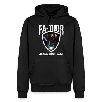 Papa Vathor Va Thor Vatertag Vatertagsgeschenk - Männer Premium Bio Hoodie - Schwarz - Vorne - Nico (187cm)