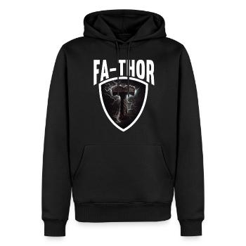 Papa Vathor Va Thor Vatertag Vatertagsgeschenk - Männer Premium Bio Hoodie - Schwarz - Vorne - Nico (187cm)