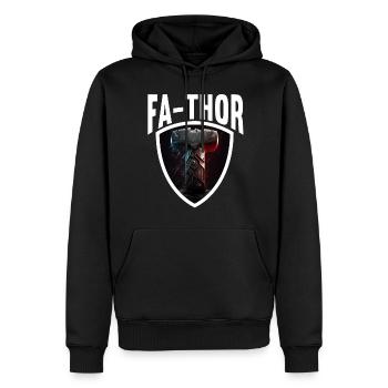 Papa Vathor Va Thor Vatertag Vatertagsgeschenk - Männer Premium Bio Hoodie - Schwarz - Vorne - Nico (187cm)