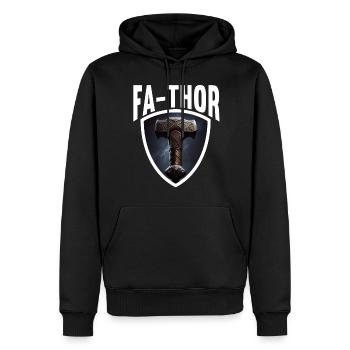 Papa Vathor Va Thor Vatertag Vatertagsgeschenk - Männer Premium Bio Hoodie - Schwarz - Vorne - Nico (187cm)
