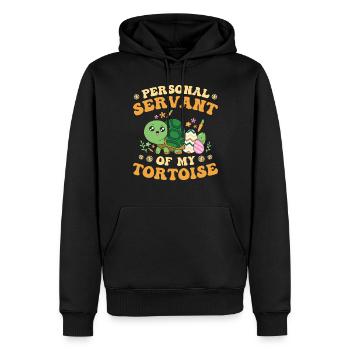 Serviteur personnel de My Tortoise Whisperer - Sweat à capuche Premium bio Homme - noir - Devant - Nico (187cm)