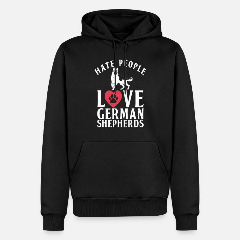 Deutscher Schäferhund Geschenke - Männer Premium Bio Hoodie - Schwarz