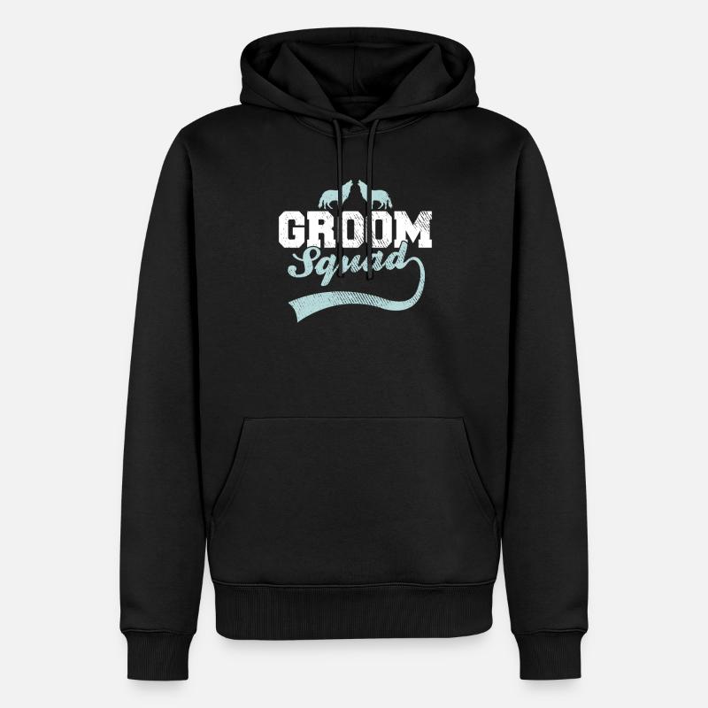 Bräutigam's Wolfsrudel - Männer Premium Bio Hoodie - Schwarz