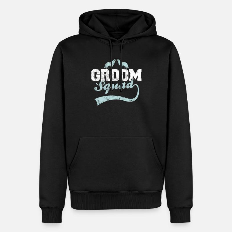 Meute de loups du marié - Sweat à capuche Premium bio Homme - noir