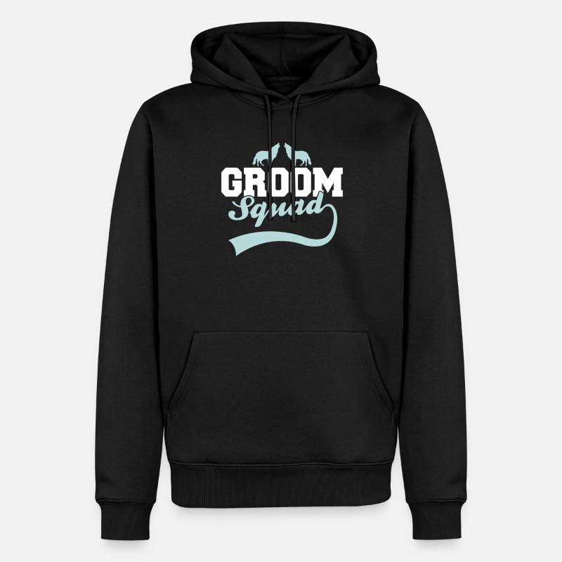 Bräutigam's Wolfsrudel - Männer Premium Bio Hoodie - Schwarz