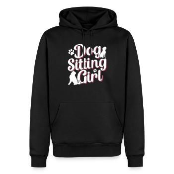Hundesitterin Mädchen Hundesitting Dog Sitting - Männer Premium Bio Hoodie - Schwarz - Vorne - Nico (187cm)