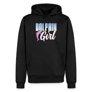 Dolphin Girl Dolphin Dolphin Lovers Dolphins - Men’s Premium Organic Hoodie - black - Front - Nico (187cm)
