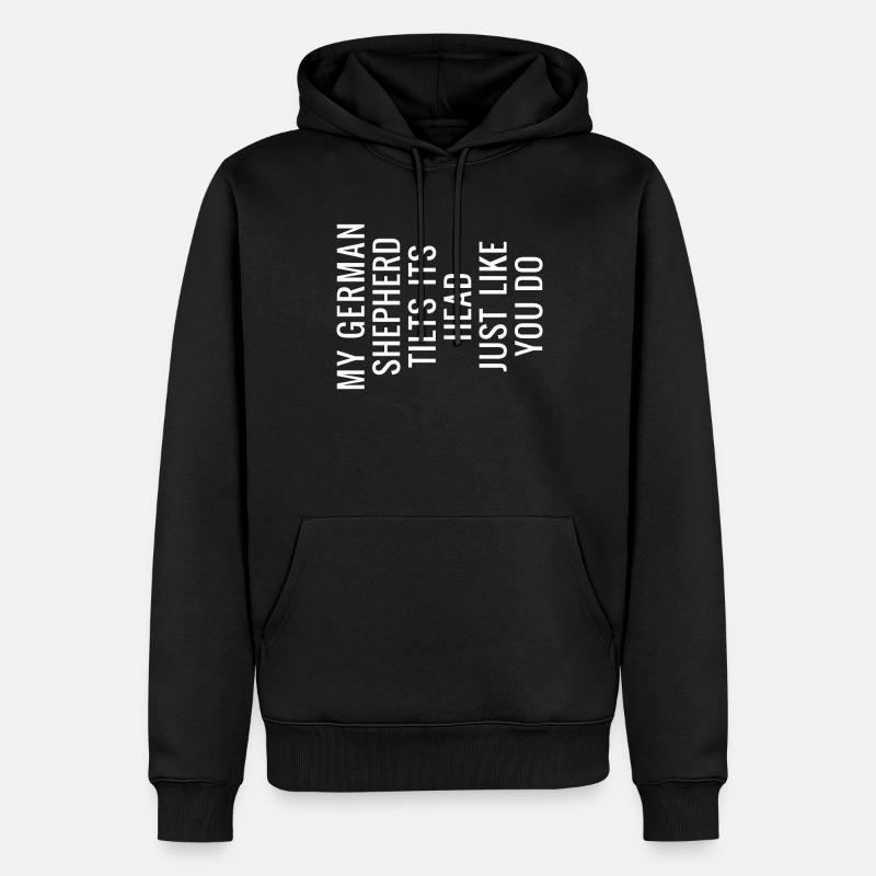 Deutscher Schäferhund Geschenke - Männer Premium Bio Hoodie - Schwarz