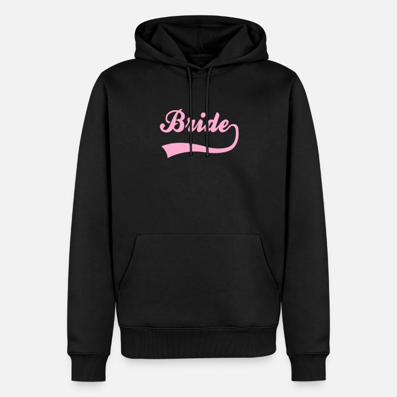 Lettrage de mariée nuptiale - Sweat à capuche Premium bio Homme - noir