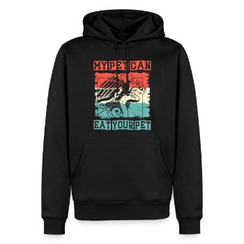 Mon animal peut manger votre animal de compagnie Falcon - Sweat à capuche Premium bio Homme - noir - Devant - Nico (187cm)