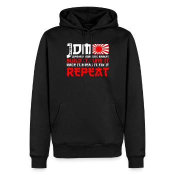 JDM Motorsport Auto Tuning Automobile - Sweat à capuche Premium bio Homme - noir - Devant - Nico (187cm)