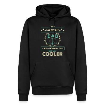 Papa Gift Birth Lawyer Lawyer Lawyer Say - Sweat à capuche Premium bio Homme - noir - Devant - Nico (187cm)