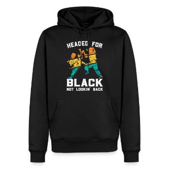 Karate Prinzessin Mädchen Schwarzer Gürtel - Männer Premium Bio Hoodie - Schwarz - Vorne - Nico (187cm)