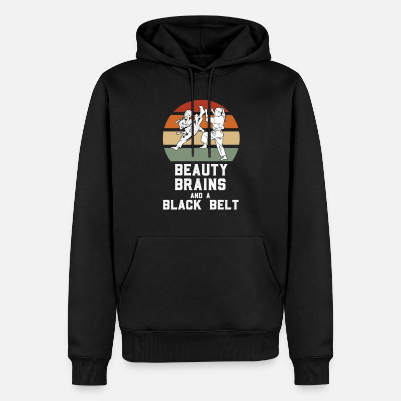 Combattant de judo - Sweat à capuche Premium bio Homme - noir