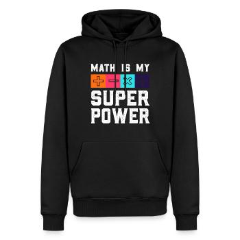 Funny Math Saying Mathematician Gift - Men’s Premium Organic Hoodie - black - Front - Nico (187cm)