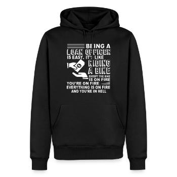 Loan Officer Being Loan Officer Is Easy - Men’s Premium Organic Hoodie - black - Front - Nico (187cm)