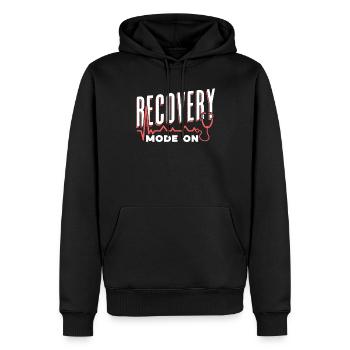 Erholung Modus Ein Patient Erholen Überlebender - Männer Premium Bio Hoodie - Schwarz - Vorne - Nico (187cm)