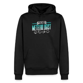 Fier météorologue Prévisions météorologiques Météorologie - Sweat à capuche Premium bio Homme - noir - Devant - Nico (187cm)