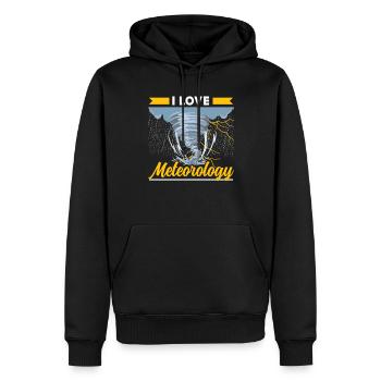 Ich Liebe Meteorologie Meteorologe Klimatologie - Männer Premium Bio Hoodie - Schwarz - Vorne - Nico (187cm)