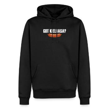 got kielbasa - Männer Premium Bio Hoodie - Schwarz - Vorne - Nico (187cm)
