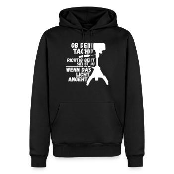 Auto Mechaniker KFZ Mechatroniker Tuner Schrauber - Männer Premium Bio Hoodie - Schwarz - Vorne - Nico (187cm)