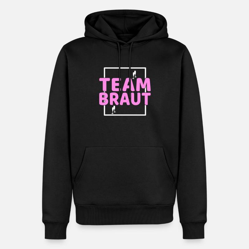 Team Braut - Männer Premium Bio Hoodie - Schwarz