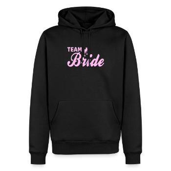 Épouse de l’équipe Épouse de l’équipe - Sweat à capuche Premium bio Homme - noir - Devant - Nico (187cm)