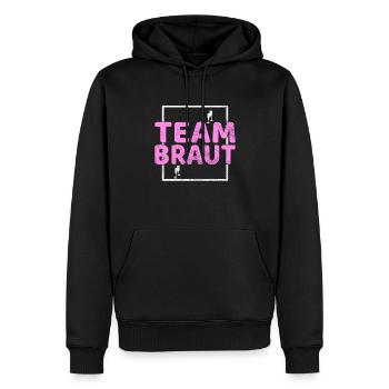 Épouse de l’équipe - Sweat à capuche Premium bio Homme - noir - Devant - Nico (187cm)