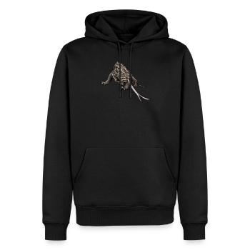 Komodowaran I Komododrache Motiv für Reptilien - Männer Premium Bio Hoodie - Schwarz - Vorne - Nico (187cm)