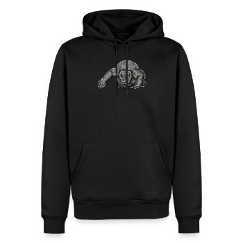 Komodowaran I Komododrache Motiv für Reptilien - Männer Premium Bio Hoodie - Schwarz - Vorne - Nico (187cm)