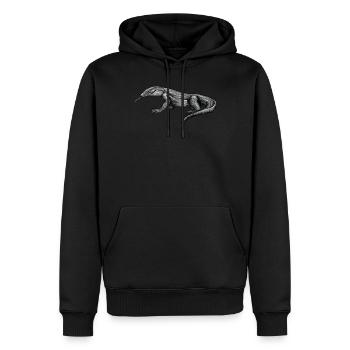 Komodowaran I Komododrache Motiv für Reptilien - Männer Premium Bio Hoodie - Schwarz - Vorne - Nico (187cm)