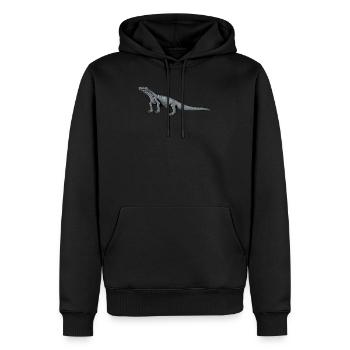 Komodowaran I Komododrache Motiv für Reptilien - Männer Premium Bio Hoodie - Schwarz - Vorne - Nico (187cm)