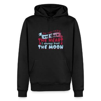 Conceptions romantiques de l’âme sœur de la lune pour un - Sweat à capuche Premium bio Homme - noir - Devant - Nico (187cm)