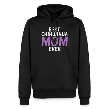 Chihuahua Cadeaux Chihuahua Propriétaire - Sweat à capuche Premium bio Homme - noir - Devant - Nico (187cm)