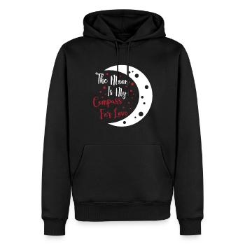Conceptions romantiques de l’âme sœur de la lune pour un - Sweat à capuche Premium bio Homme - noir - Devant - Nico (187cm)