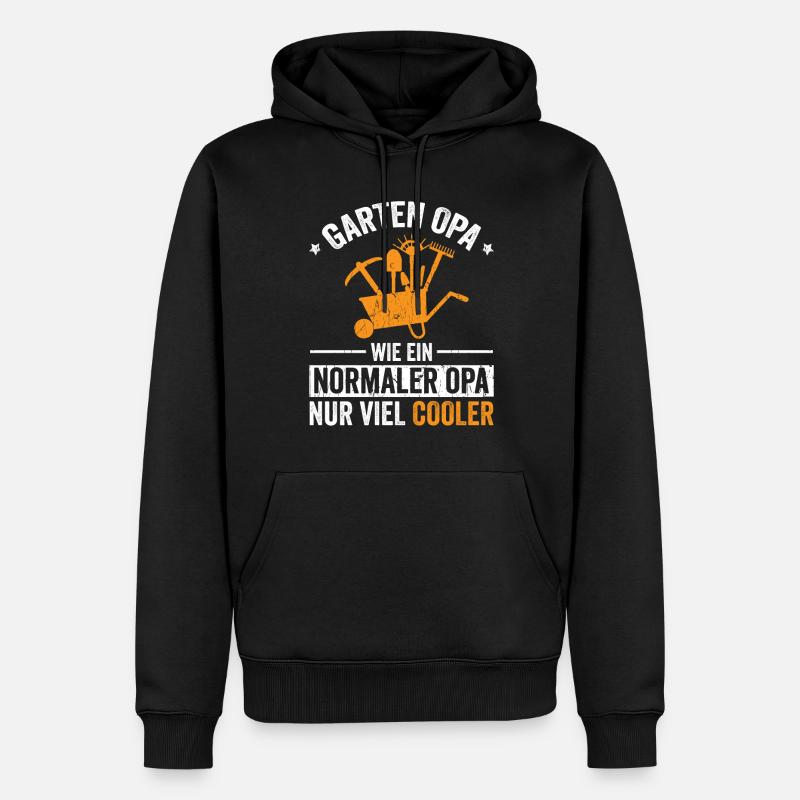 Garten Opa - Männer Premium Bio Hoodie - Schwarz