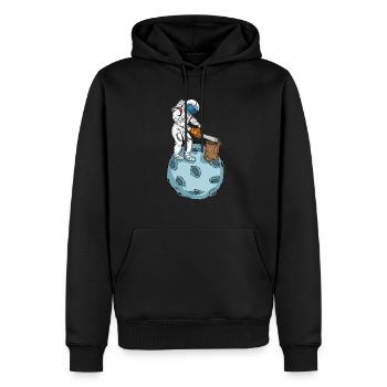 Astronaute Tronçonneuse Hommes Arboriculteur Bûcheron - Sweat à capuche Premium bio Homme - noir - Devant - Nico (187cm)