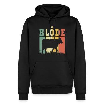 Kuh Kühe Rind Bauernhof Landwirt Geschenk - Männer Premium Bio Hoodie - Schwarz - Vorne - Nico (187cm)