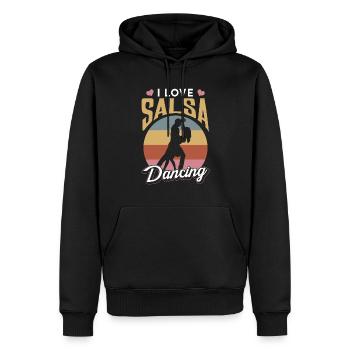 Ich Liebe Salsa Tanzen Hobby Tänzer Tanz - Männer Premium Bio Hoodie - Schwarz - Vorne - Nico (187cm)