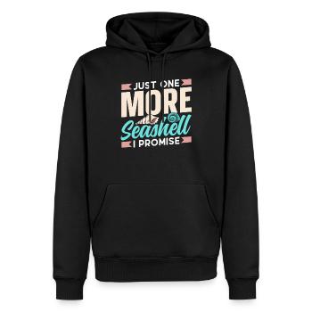 Nur Noch Eine Muschel Ich Verspreche Es Muscheln - Männer Premium Bio Hoodie - Schwarz - Vorne - Nico (187cm)